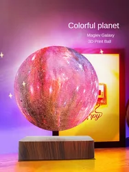 Novidade Levitação Magnética Moon Lamp, Novidade Night Light, Galaxy Saturn Lamp, Criatividade Flutuante, 3D Print Bulb, Desk Decoration, Birthday Gift