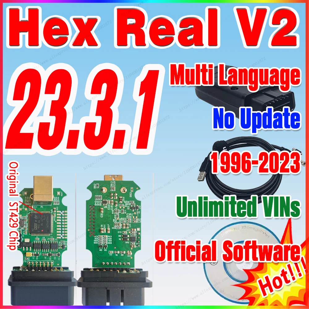 HEX V2 STM32F429  V23.3 Latest  Support Many Languages Unlimited  Most Stable With Logo  Supporting  23 years new cars