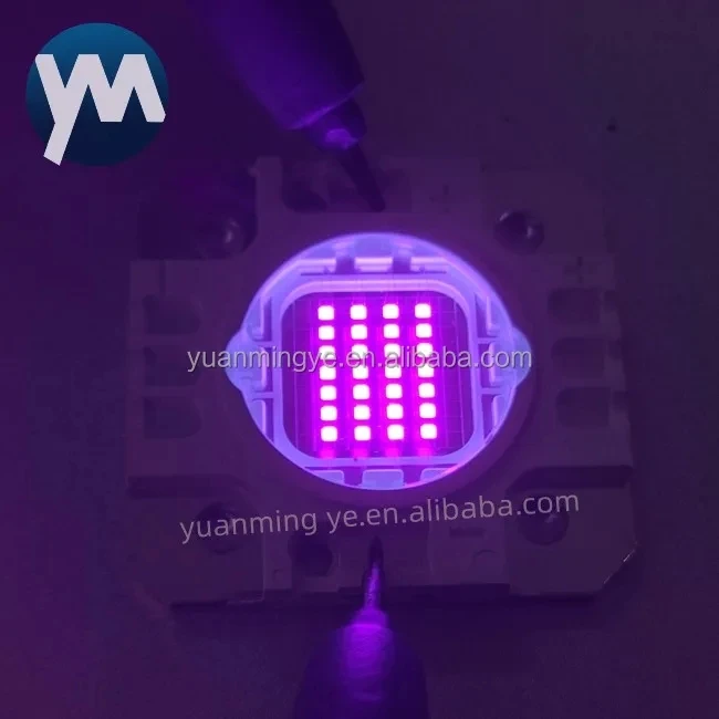 72W High Power UV LED Lamp 365nm 385nm 395nm 405nm  for COB LED Flashlight Module UV Ink  Curing