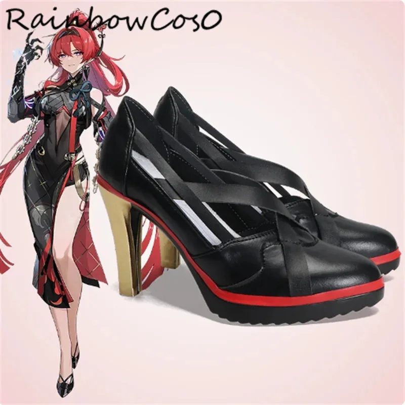 

Yinlin Yin lin Wuthering Waves Обувь для косплея Сапоги Игра Аниме Вечеринка Хэллоуин RainbowCos0 W4795