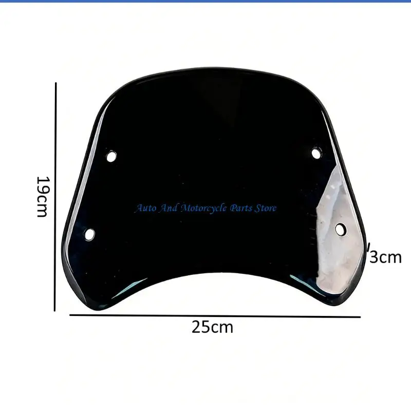 P9FD Nicht finstere Motorrad-Windschutzscheibe, Standardgröße 25 x 19 x 3 für verbesserte Sicht – Detail 6