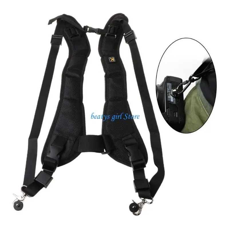 

C7AB Double Strap Adjustable Digital Camera Double Shoulder Quick Release Camera Strap DSLR Camcorder Straps Accessories