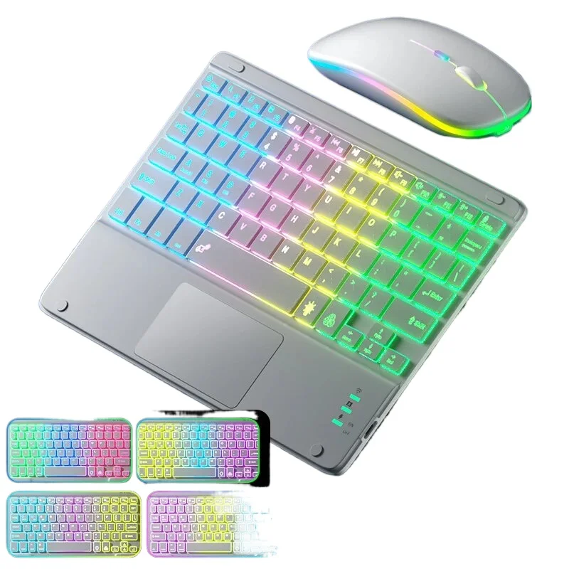 Clavier Bluetooth rétro4.2 aste, TouchSub, Coréen, Espagnol, Android, Tablette, Téléphone, Fenêtre, iPad