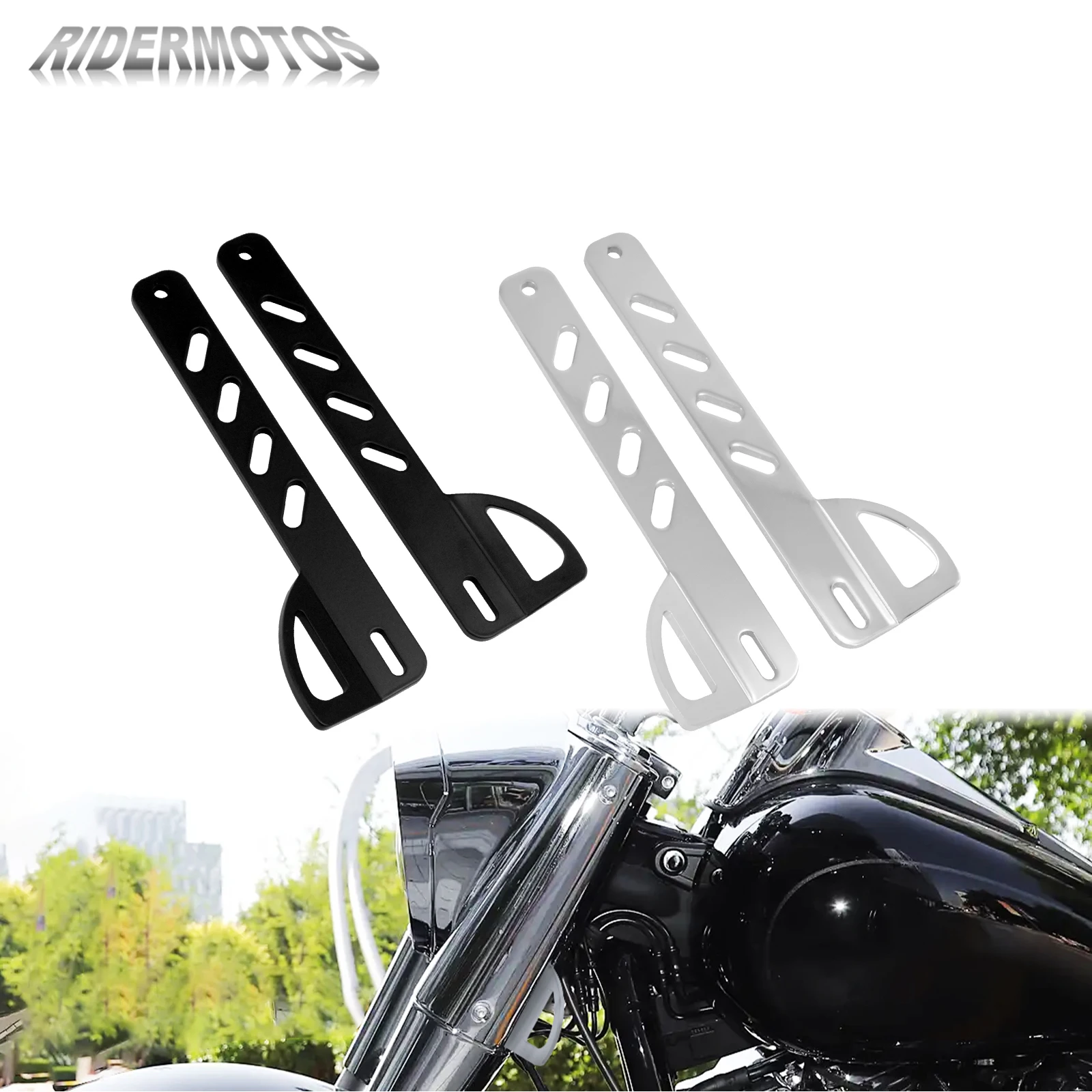 Front Tie Down Point Brackets Motorcycle Fork Mount Holder For Harley Softail Breakout Fat Boy Slim FLFB FXBB Standard 2000-2024