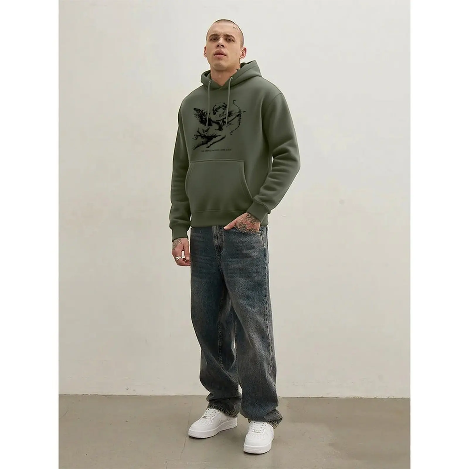 المرأة هوديس البلوز عادية مريحة الشتاء المطبوعة نمط خمر كيوبيد كم طويل سترة الشتاء ملابس امرأة 2025