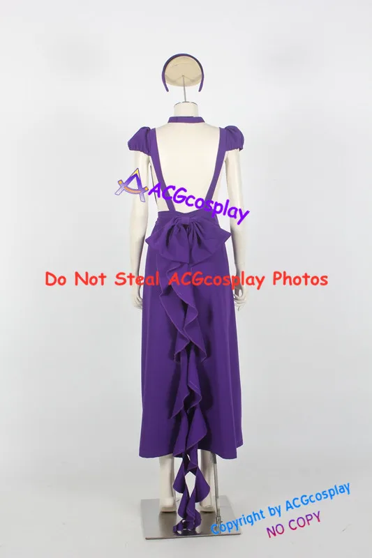 Vampire Knight Yuuki Cross Dress Cosplay Costume purple dress acgcosplay include hair clip ornament