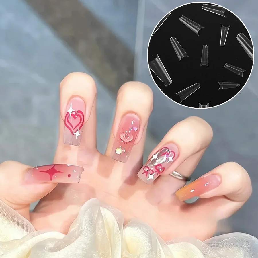 Fashion Reusable Acrylic Full Coverage Press on Nails Classic DIY False Nails Art Atmosphere Natural Beauty Nail Enhancement