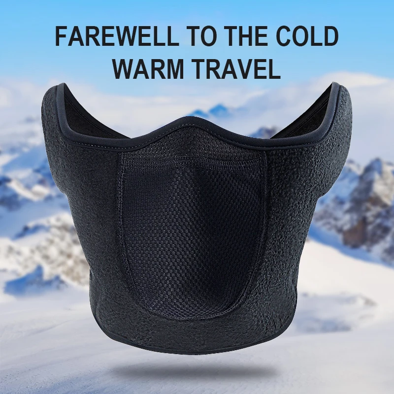 2 Pack Half Face Mask Windproof Ear Muff Men Women for Skiing Snowboarding Motorcycling Winter Outdoor Sports Highly Breathable