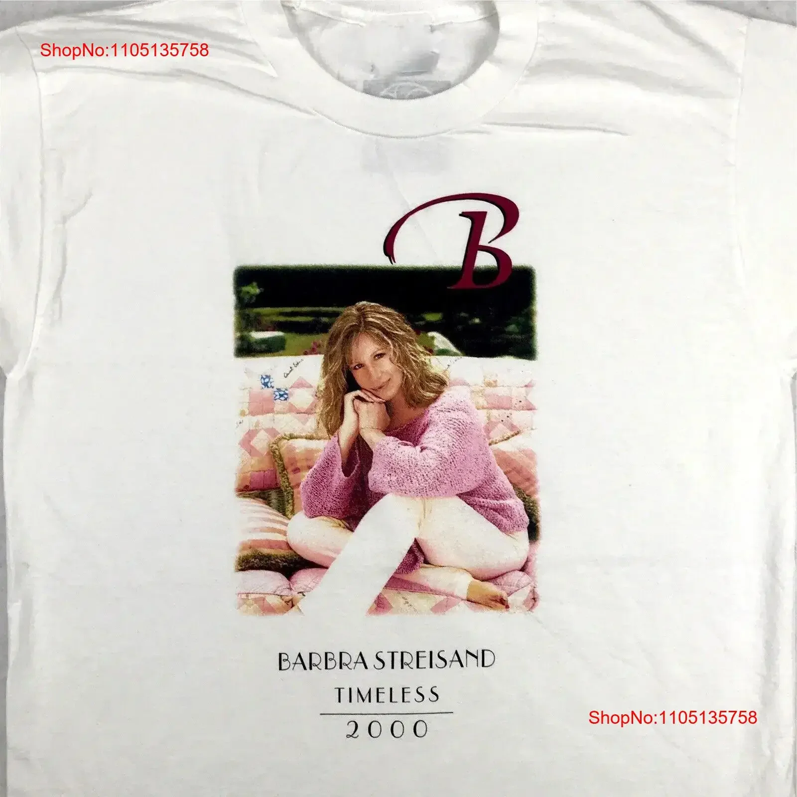 2000 BARBRA STREISAND TIMELESS CONCERT T Shirt vintage Washed Casual Stylish Comfortable Stretched Versatile Slightly Unisex