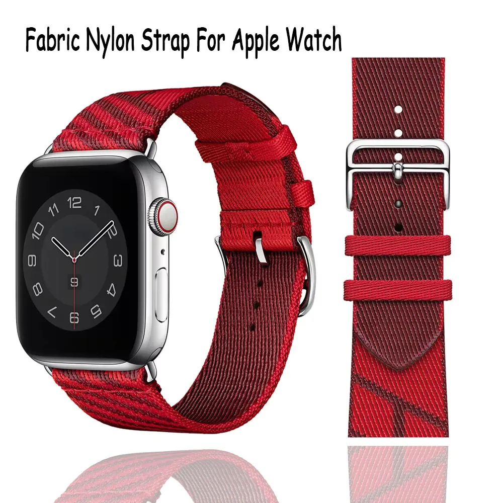 

Fabric Nylon Strap For Apple Watch Ultra 10 9 8 7 6 5 4 SE Braided Bracelet Wristband For Band 49/46/45/44/42/41/40mm Accessory