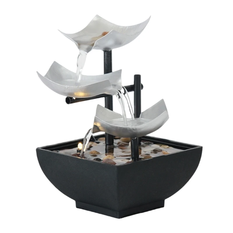 Tabletop Fountain Waterfall Function Indoor Meditations Desktop Fountain