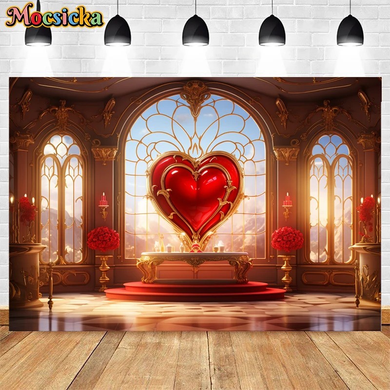 Mocsicka Valentine's Day Backdrop For Adult Wedding Romantic Confessions Photography Palace Love Roses Decor Photo Backgrounds