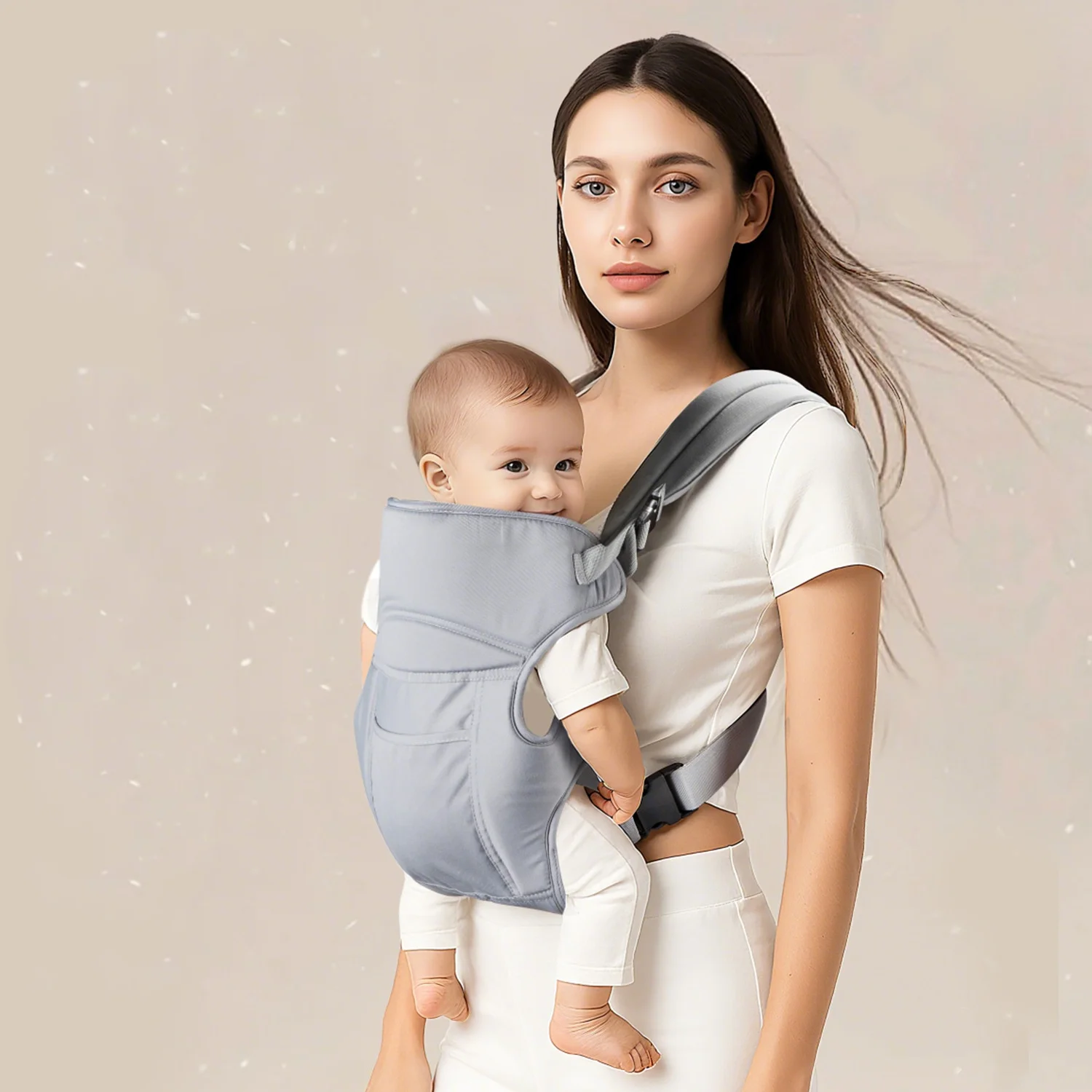 

4 In 1 Baby Carrier Multi-functional Childs Waist Stool Breathable Waist Stool Front Hold Portable 4 Season