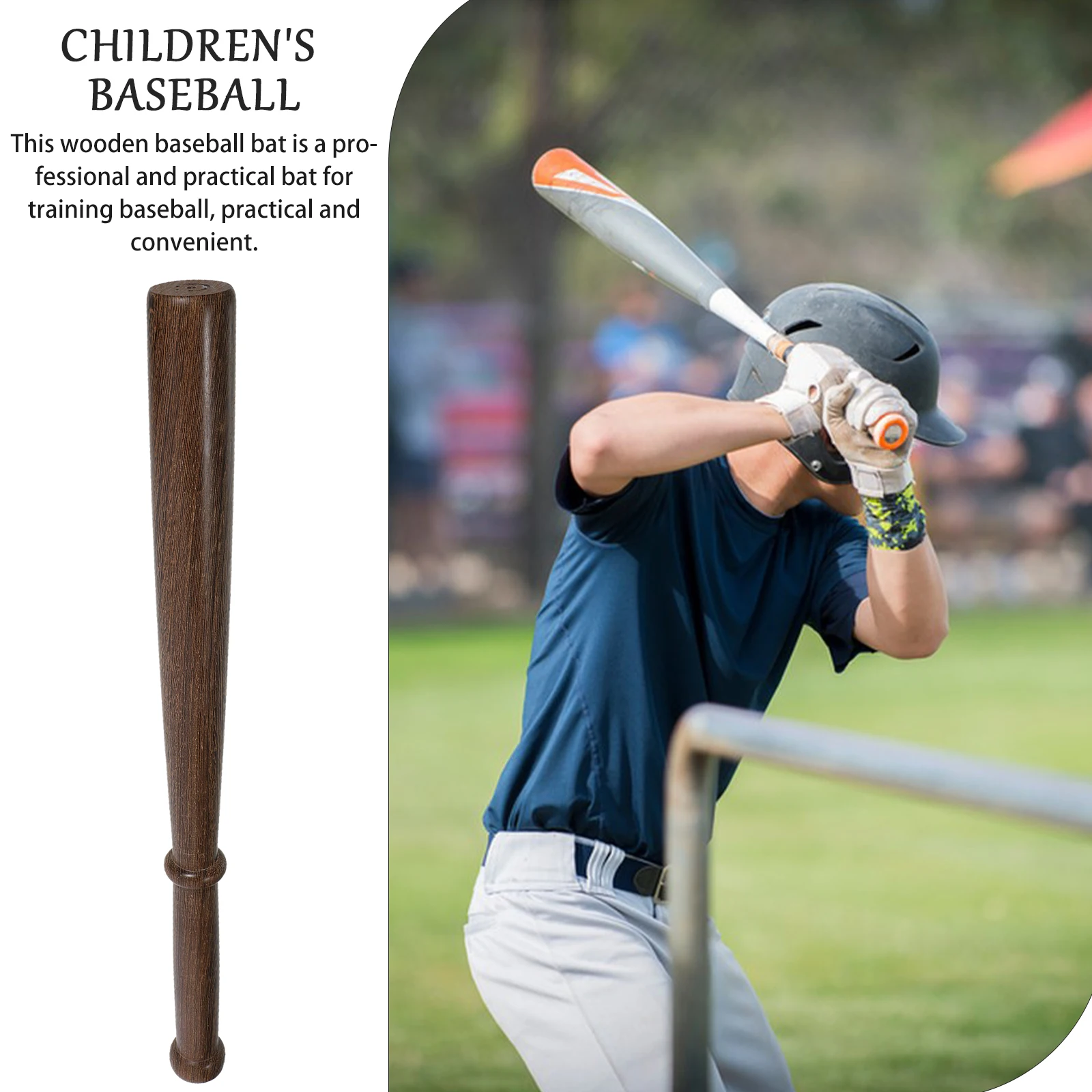 Wooden Baseball Bat Baseball Training Bat Wood Baseball Stick Vintage Baseball Exercising Bat Adult Multipurpose Training Stick