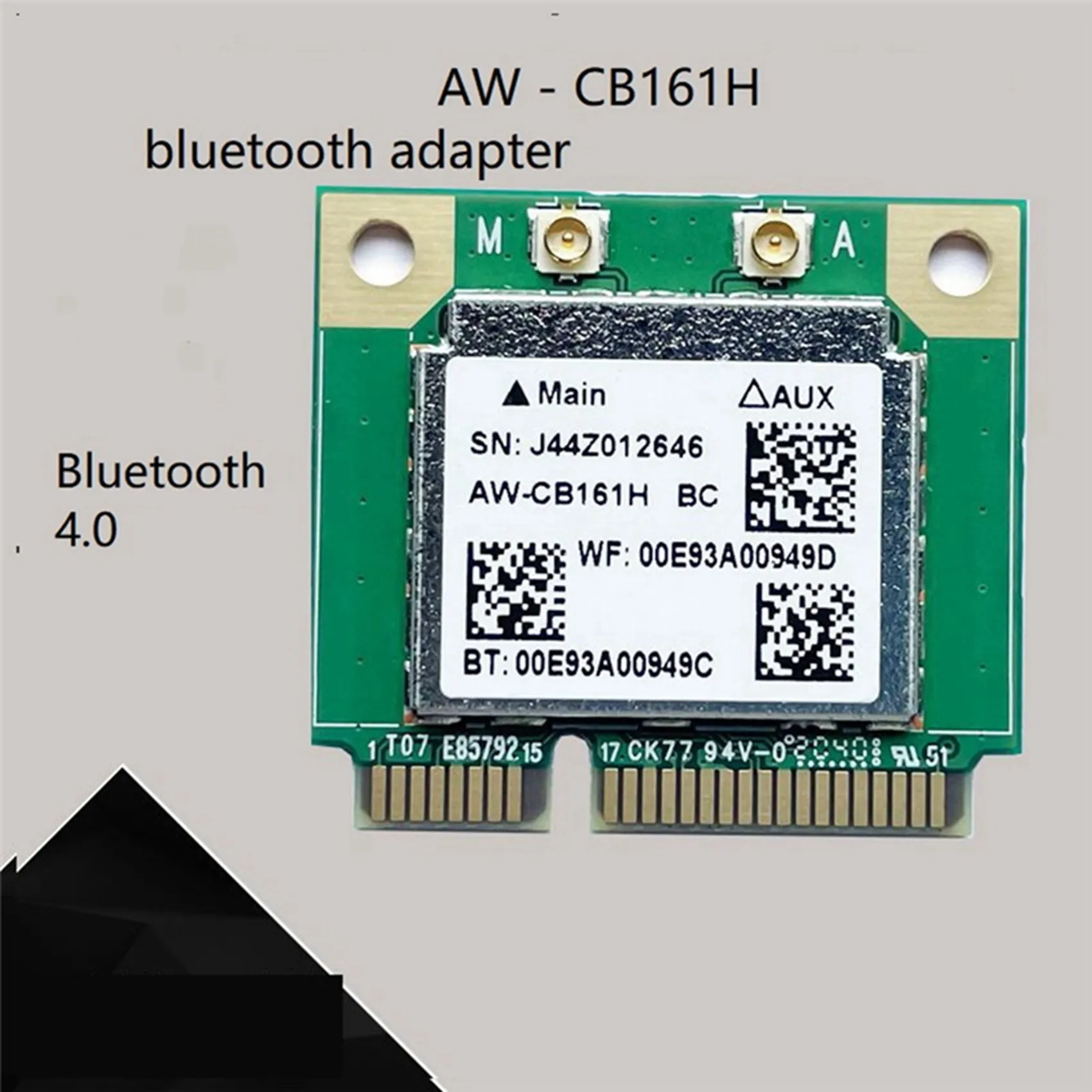 Dual Band Realtek RTL8821 AW-CB161H Wifi Wlan การ์ดบลูทูธ 4.0 Combo ไร้สาย Mini PCI-E Adapter 433Mbps 802.11Ac