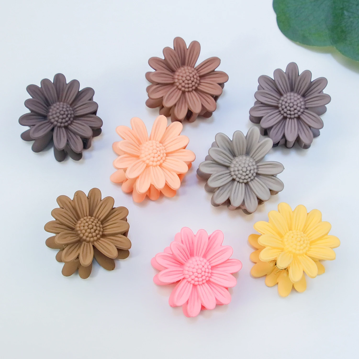 

8/32 шт., маленький захват с имитацией хризантемы для девочек, милый модный коготь для волос с цветочным принтом для детей, женские аксессуары для волос