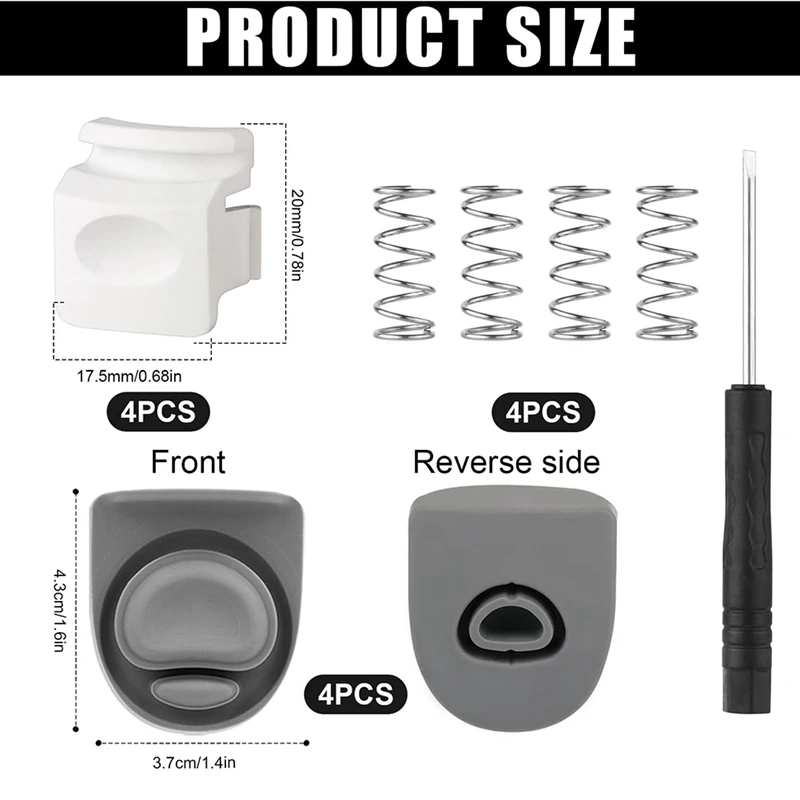 Tapón de repuesto Compatible con Freesip 24Oz 32Oz, piezas de repuesto de sello de silicona con destornillador de resortes, 4 Uds.