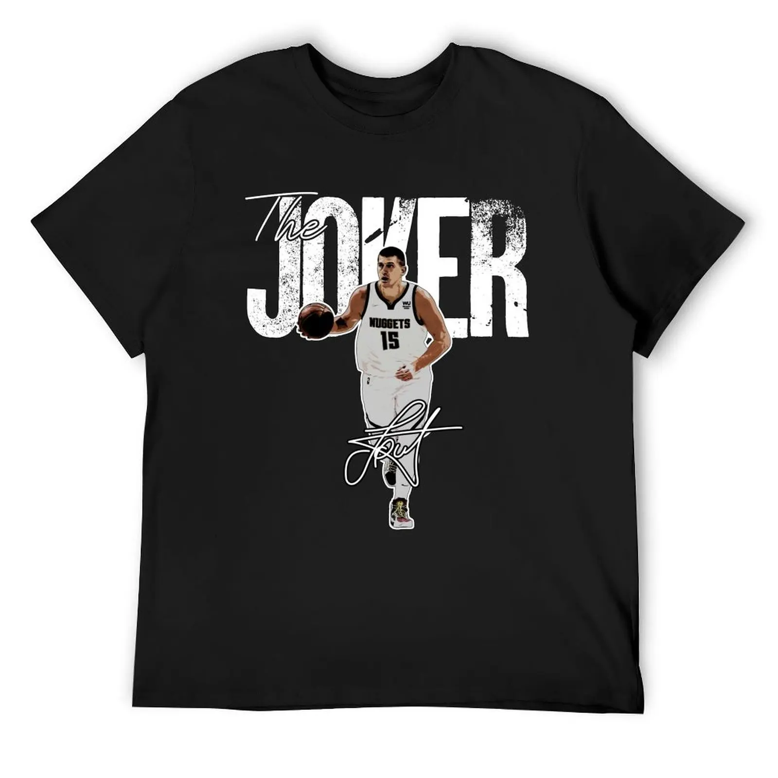 

Nikola Jokic The Joker Basketball Denver Signature Vintage Retro 80s 90s Bootleg Rap Style T-Shirt