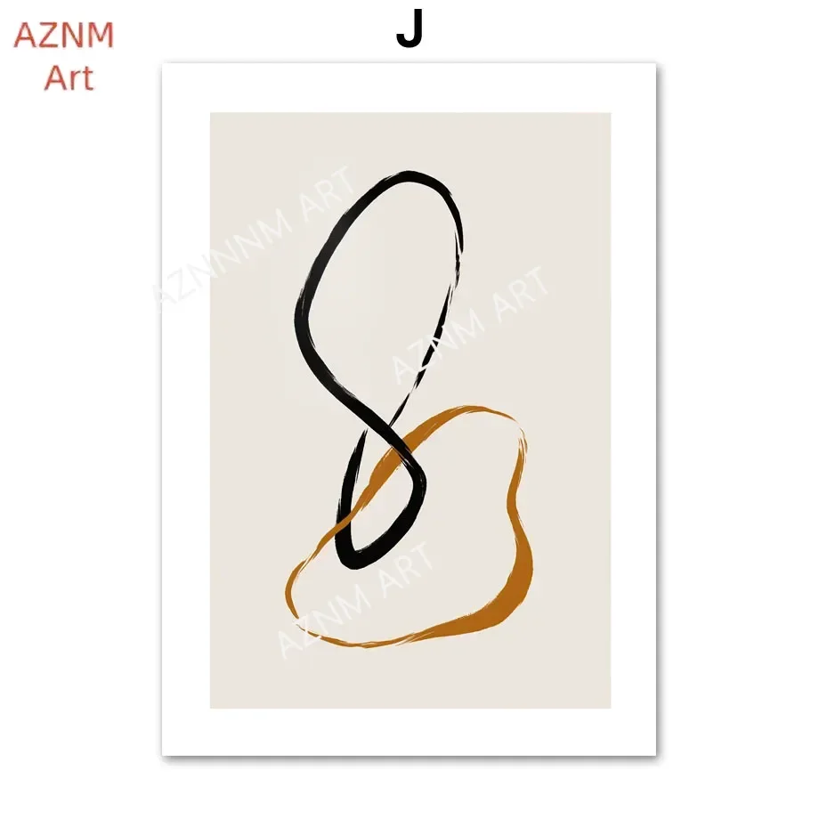 Scandinavian Minimalist Wall Art Poster Abstract Lines Couple Woman Canvas Poster Home Bedroom Living Room Decoration Gift