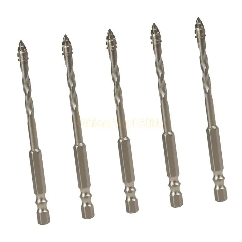 57qf 5pcs Высокоэффективные эксцентричные спиральные биты для разнообразного материала бурения