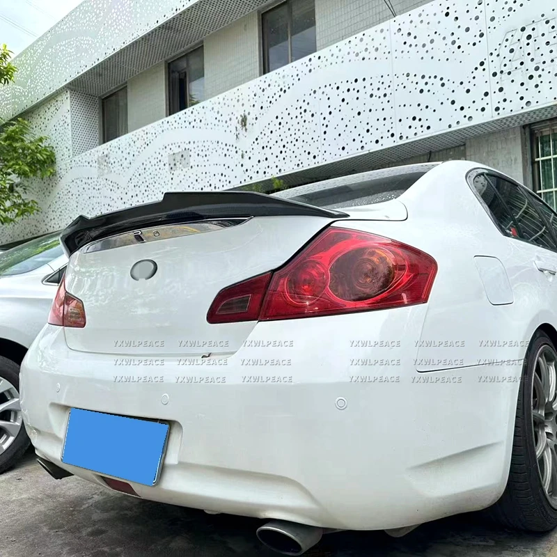 

PSM Style Real Carbon Fiber Rear Trunk Lip Spoiler Wing Car Accessories For Infiniti G25+35 G37 Q40 4 Door 2007 - 2015