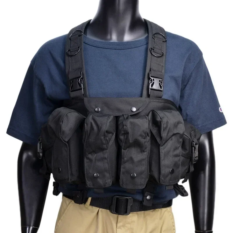 AK Chest Rig Vest AK 47 Molle Pistola giocattolo Portariviste Custodia per sport all'aria aperta Portapiatti Gilet da caccia per addestramento