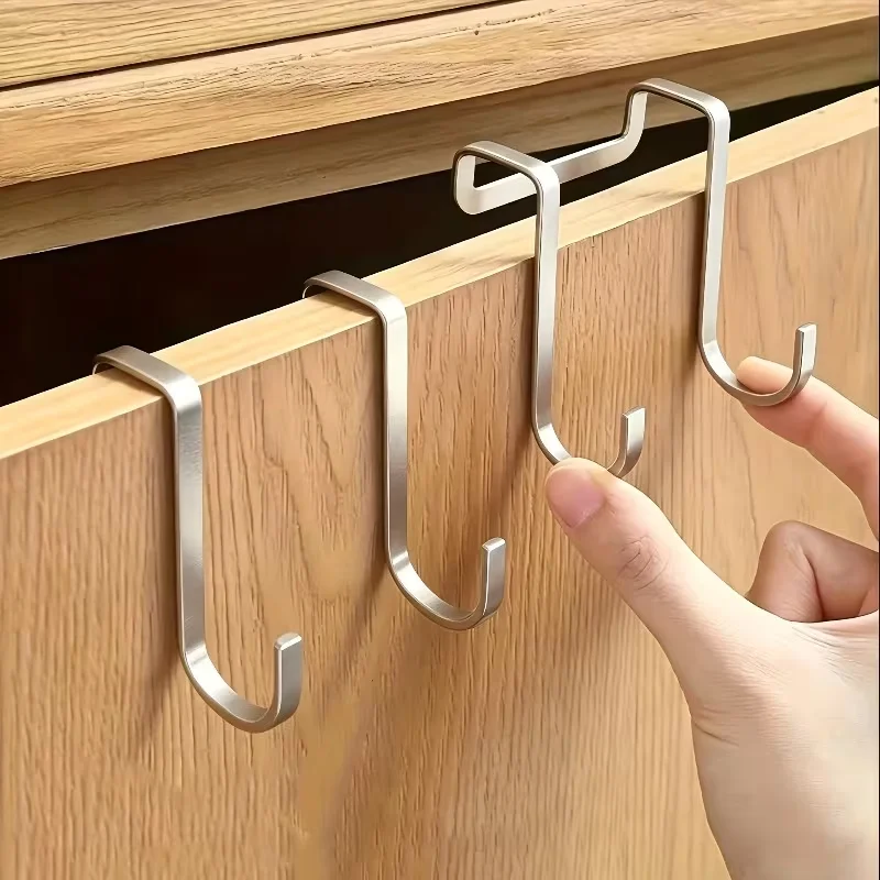 Casual-Style Wall-Mountable Hooks for Kitchen Bathroom Cabinet Doors - Clothes Towel Hanging Hooks
