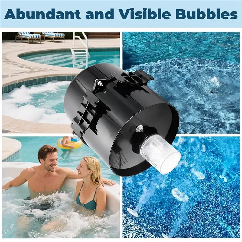 [NEW!A38F】 6310131 Spa Blower 1.0 HP 120 Volt 5.5 Amps For Air Supply, For Use With 2 Inch Plumbing For Pool Hot Tub &