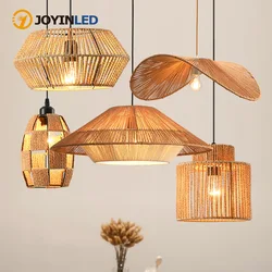 1pc Woven Pendant Light Shade, Natural Simple Hand Weaved Pendant Light, Ceiling Rattan Hanging Lamp Shade Chandeliers