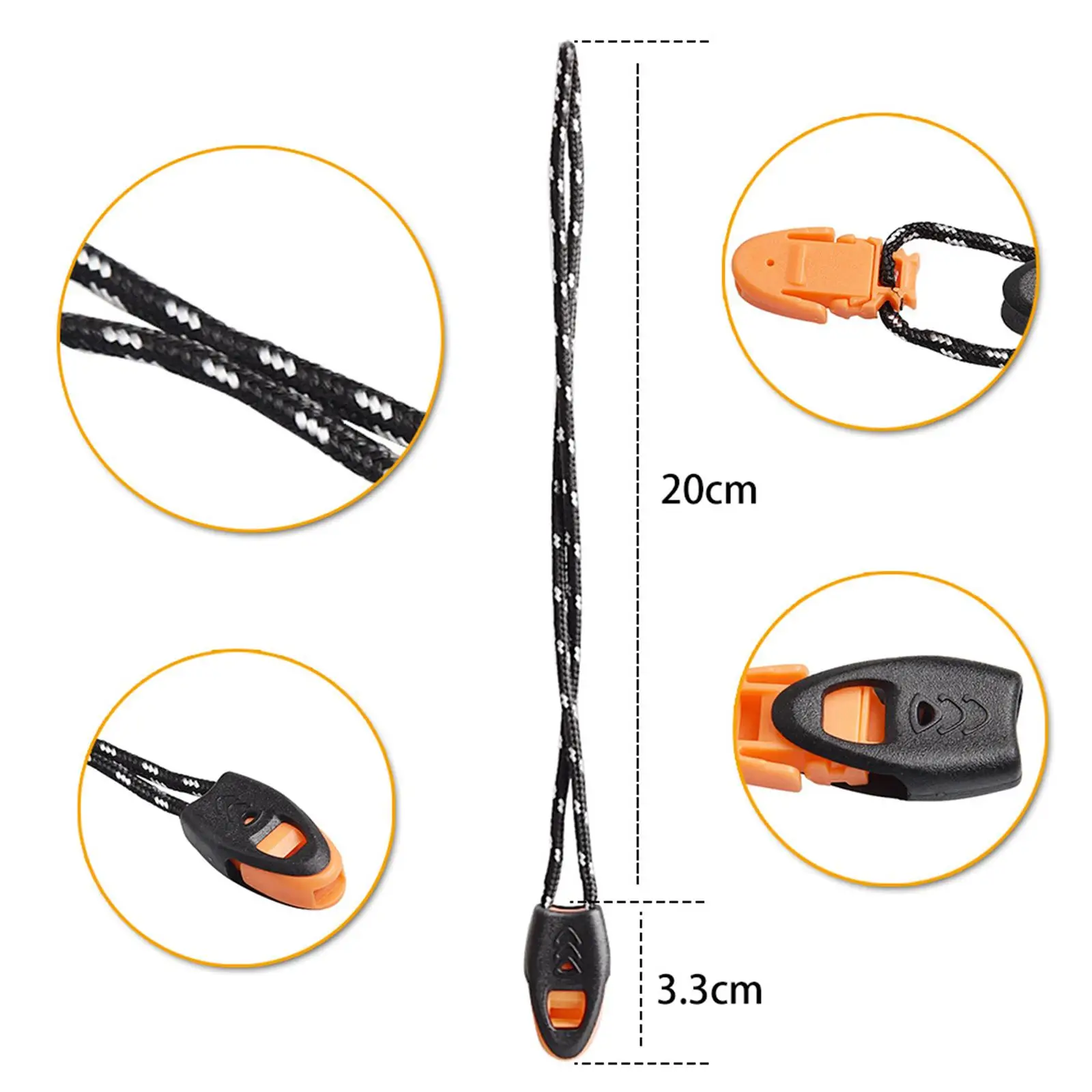 Überlebens pfeife mit Lanyard Camping Notfall ausrüstung Outdoor-Werkzeuge