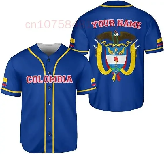 2024 New Colombia Baseball Jersey Casual Fashion Street Custom Name Men\'s and Women\'s Baseball Shirt