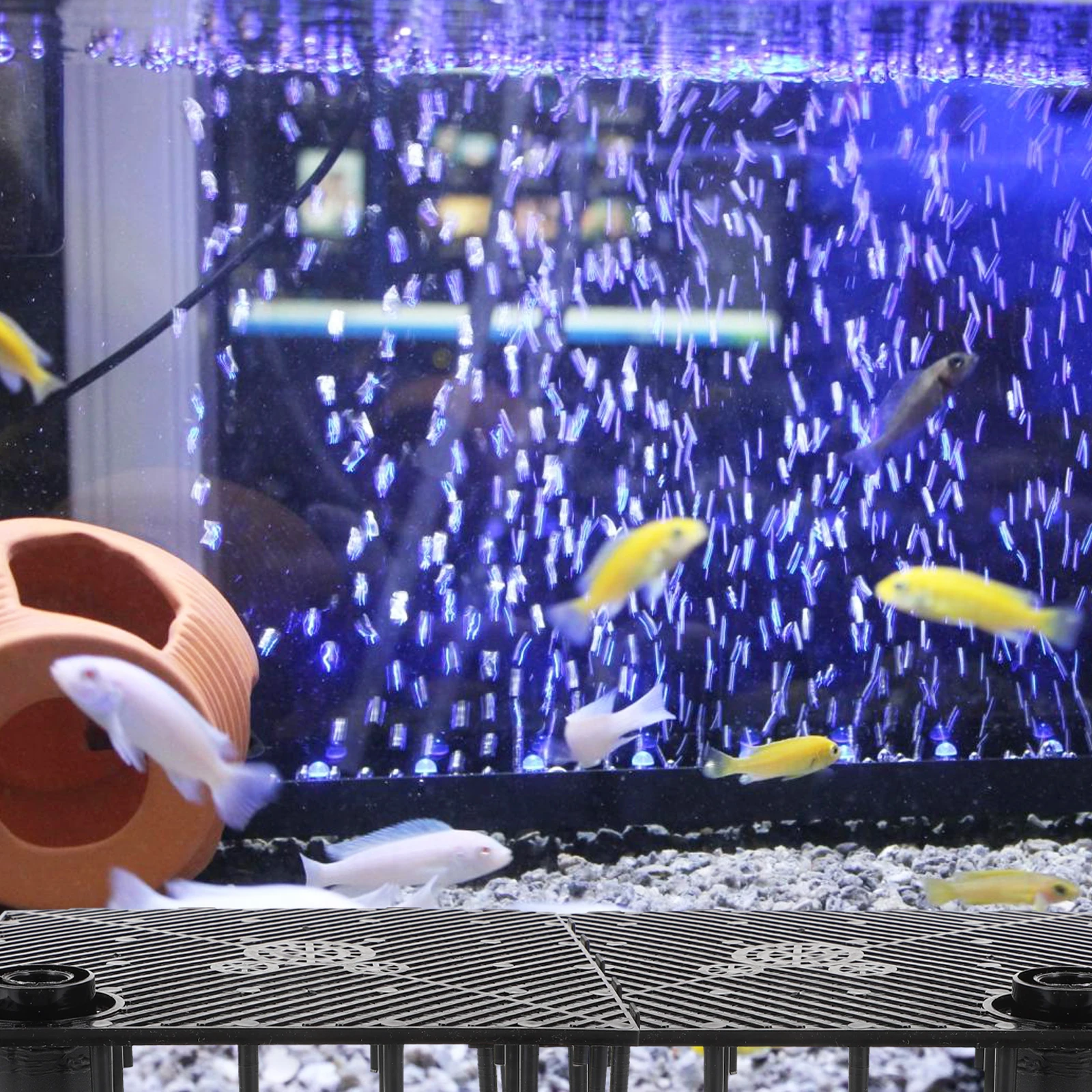 

12pcs Bottom Filter Plate Fish Tank Water Filtration System Aquarium Plates Sand Dividing Boards Pet Supplies