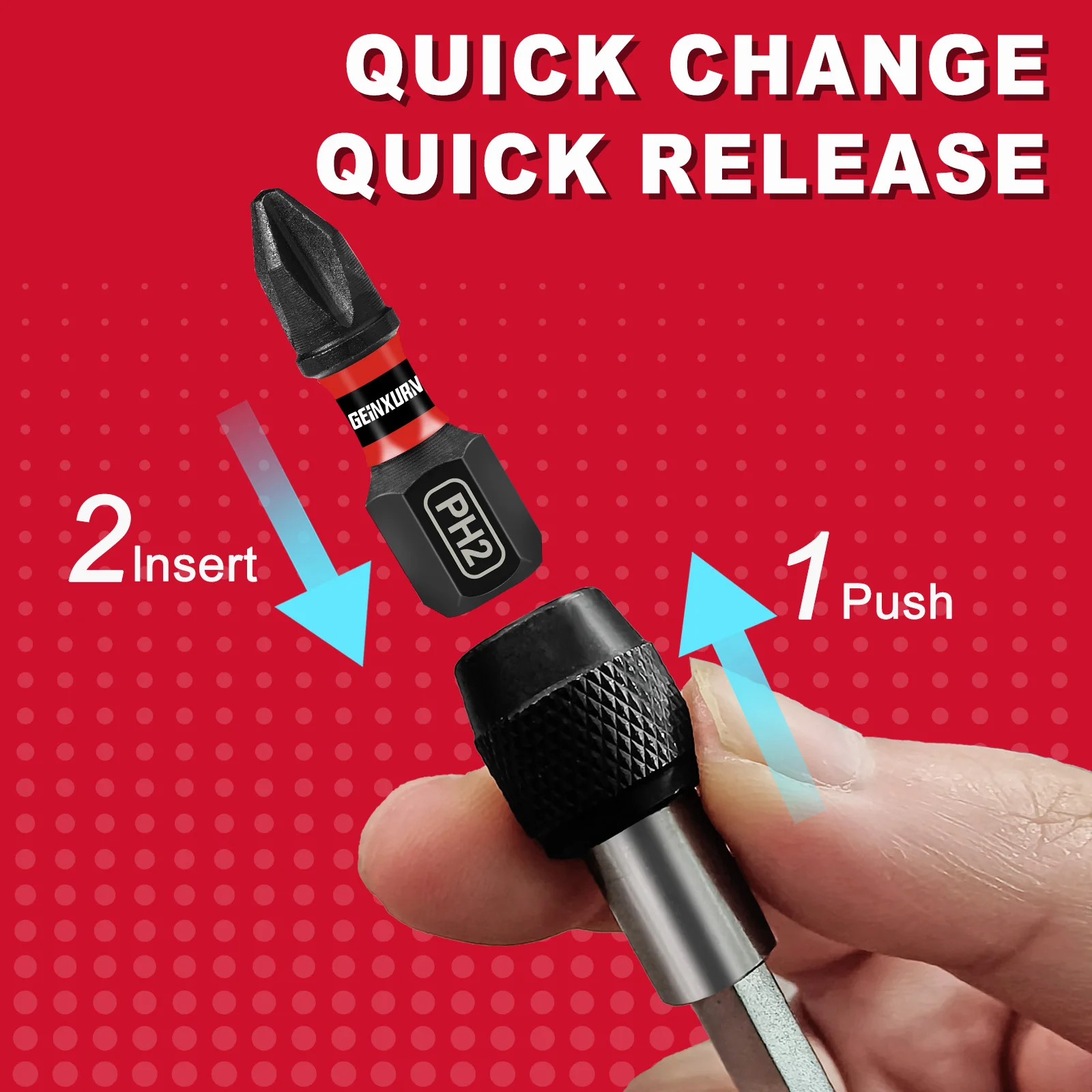 Geinxurn 3PCS Screwdriver Bit Handle Set with 2.4
