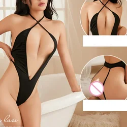 Hot sex Erotic lingerie Hollow lace up open cut jumpsuit for women hot and easy to take off sexy set sexy lingerie erotic woman