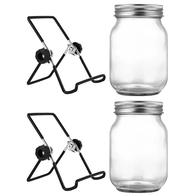 Imagem -02 - Glass Sprouting Jar Kit para Home Garden Brotos Kit Crescendo Bracket Tampa do Filtro Sementes Brotar Cozinha