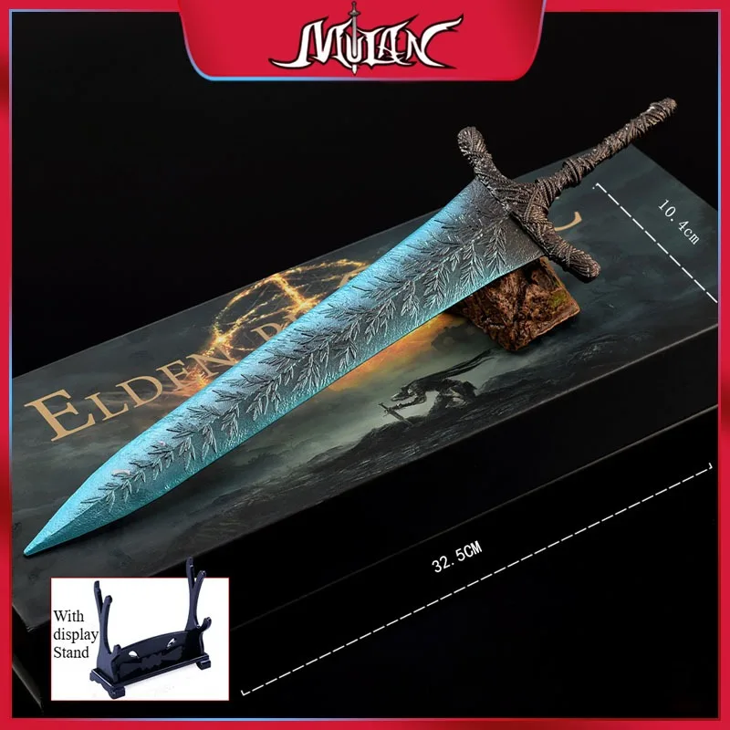 30cm elementos periféricos de jogo lua escura mais grande espada metal artesanato armas modelo colecionável ornamentos de mesa brinquedo seguro menino