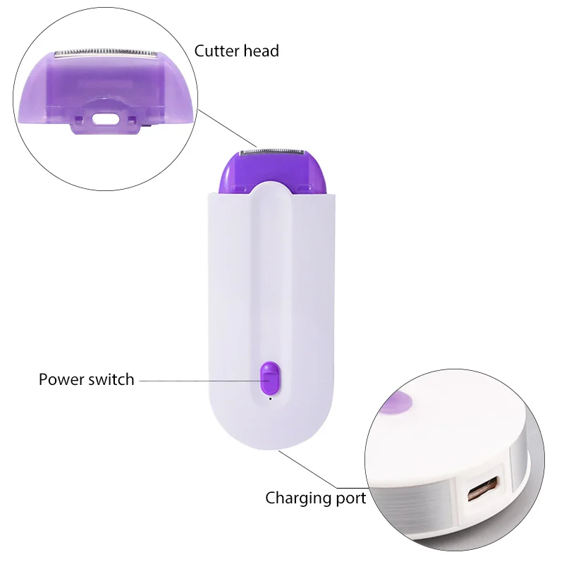 Rechargeable Epilator Hair Removal Kit Laser Touch Hair Removal Device Womens Body Face And Leg Hand Shaver Hair Removal Devices