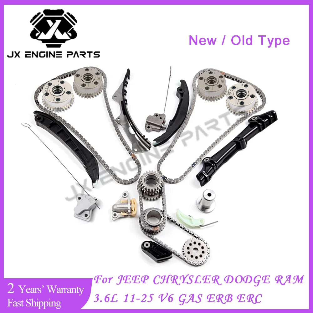 Kit de engrenagens vvt para corrente de distribuição de motor erb erc, para jeep 3.6 grand cherokee chrysler 200 dodge durango ram 1500 3.6l dohc 11-24 gás