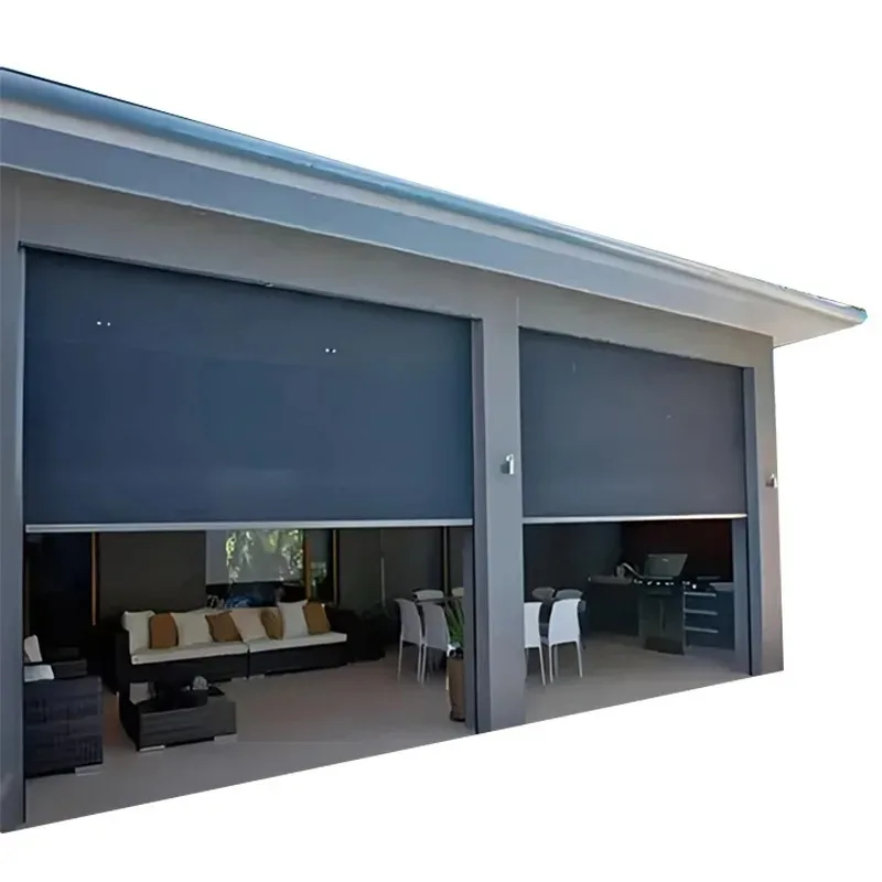 

Automatic lifting sunshade villa outdoor rain and sun protection peep-proof roller shutter windproof