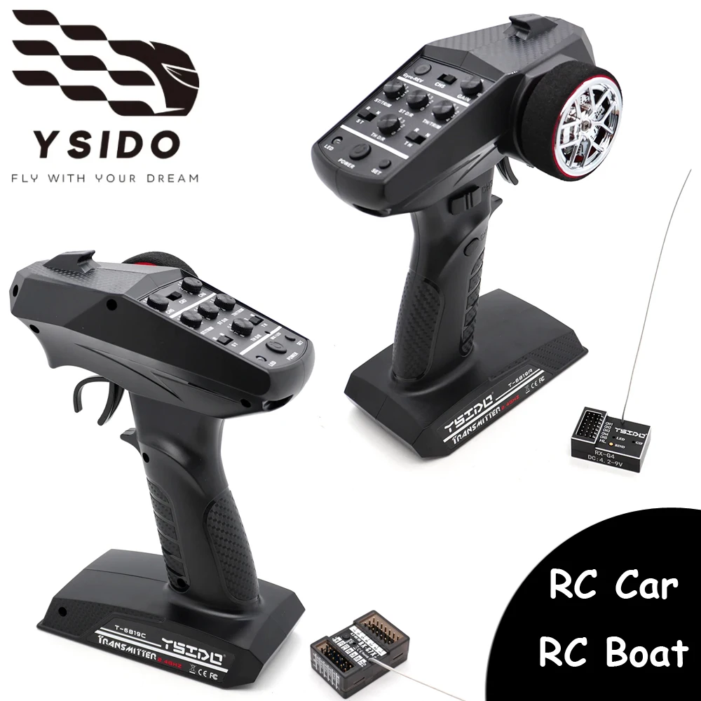 

YSIDO RC Transmitter Receiver Kit 2.4GHZ 5CH/7CH RC Controller with Gyro Universal RC Car Boat Model Remote Control Radio System