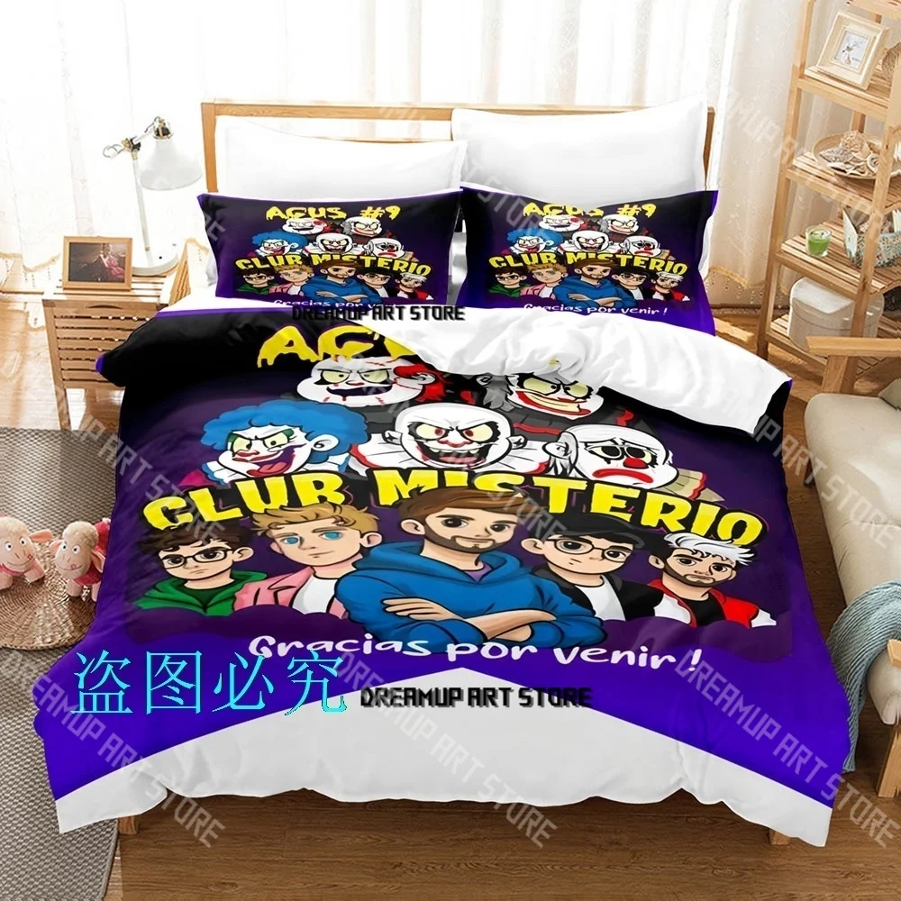 Juego de cama Fashion CLUB MISTERIO Popular edición de Podcast español, juego de cama individual, doble, tamaño Queen y King, juego de dormitorio para niños