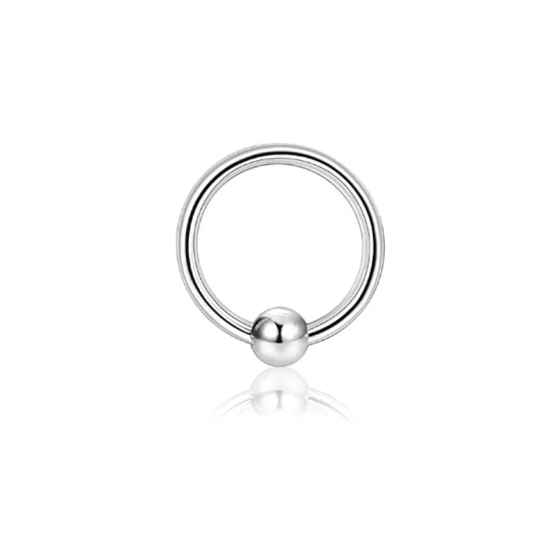 Stainless Steel Opal Septum Clicker Ring