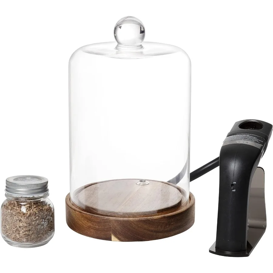 

Индивидуальный мини-стеклянный дымовой клош от Фортесса для коктейлей/кусольщиков/суды с ручным курильницей, 3 предмета,