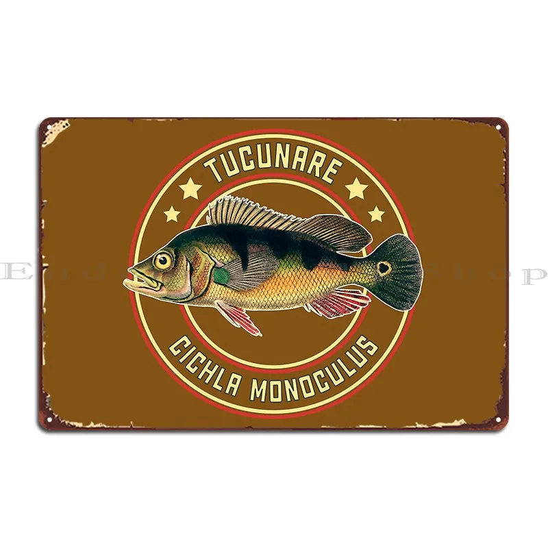 Tucunare Peacock Bass Cichla Cichlid Aquarium Fish Keeper Aquarist Gift Metal Sign Classic Create Customize Tin Sign Poster