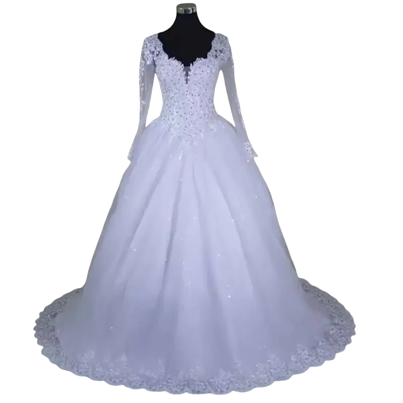 

Свадебное платье принцессы с вышивкой Vestido De Noiva, 2025, роскошное кружевное платье невесты по индивидуальному заказу, потрясающий халат De Mariée