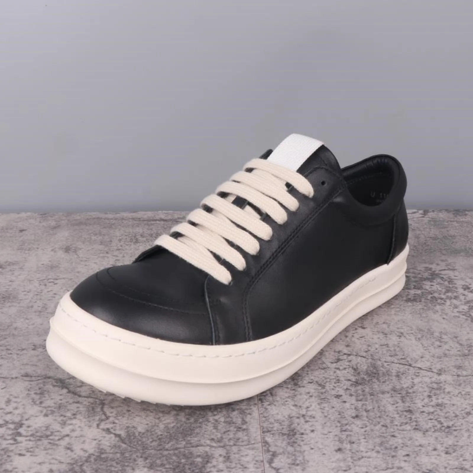 Top Quality Men and Women Casual Sneakers 35-48 Brand Designer Real Leather Tennis shoes Punk Goth Trend Lace-up RO shoes