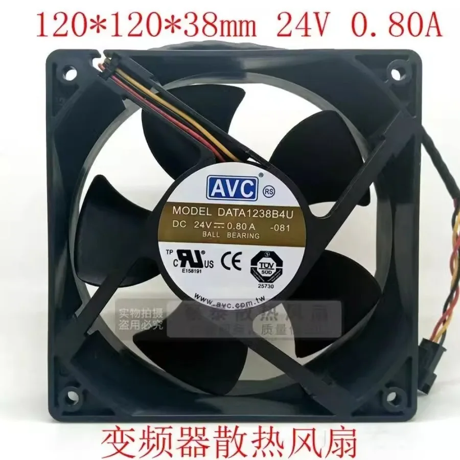 

For AVC DATA1238B4U-081 12038 DC24V 0.8A 12CM 3-Pin Dual Ball Inverter Cooling Fan