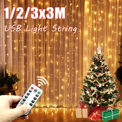 3x3/3x2/2x1m LED Icicle String Lights Christmas Fairy Lights Garland Outdoor Home for Wedding/Party/Curtain/Garden Decoration.