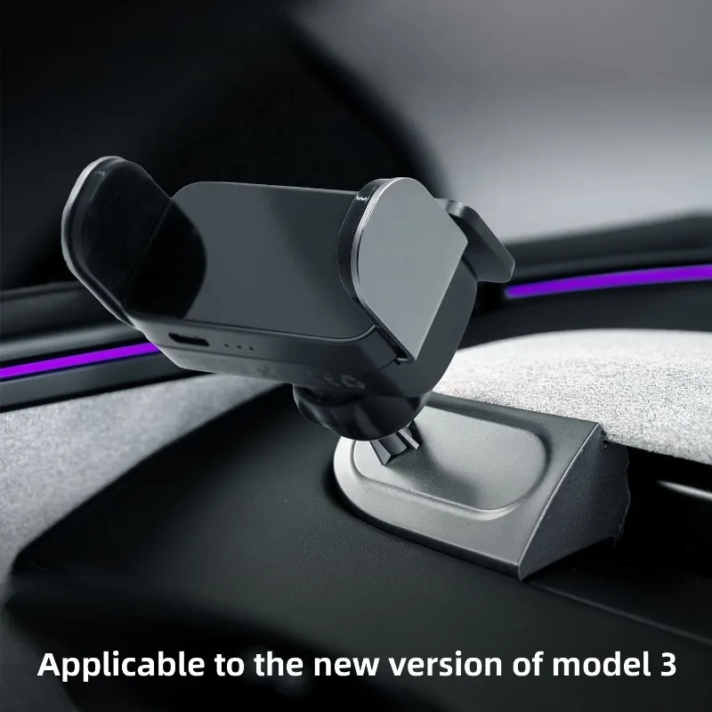 

Transparent Magnetic Car Phone Holder Floating Mount Applicable to Tesla new Model 3 Y Dashboard Windshield Air Vent