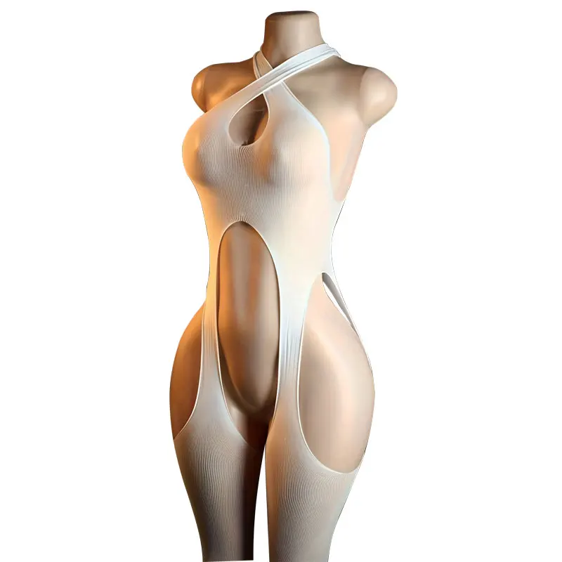 Sexy Lingerie Bdsm Body Stockings Crotchless Sex Tights Sheer Open Women Underwear Erotic Costume Teddy Babydoll Bodysuit